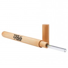 Glass Straw with Bamboo Case